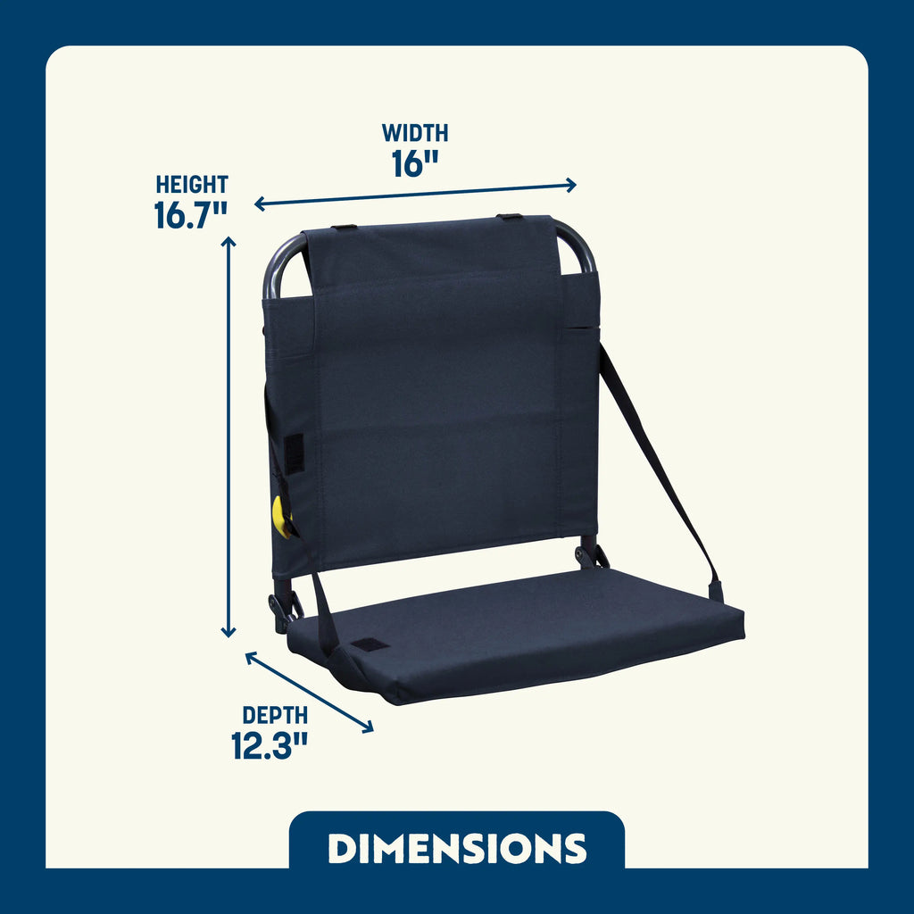 Ultra-Lightweight BleacherBack - Choice 696 - Grandstand Cushion Seat with Secure Under-Bench Hooks Detail