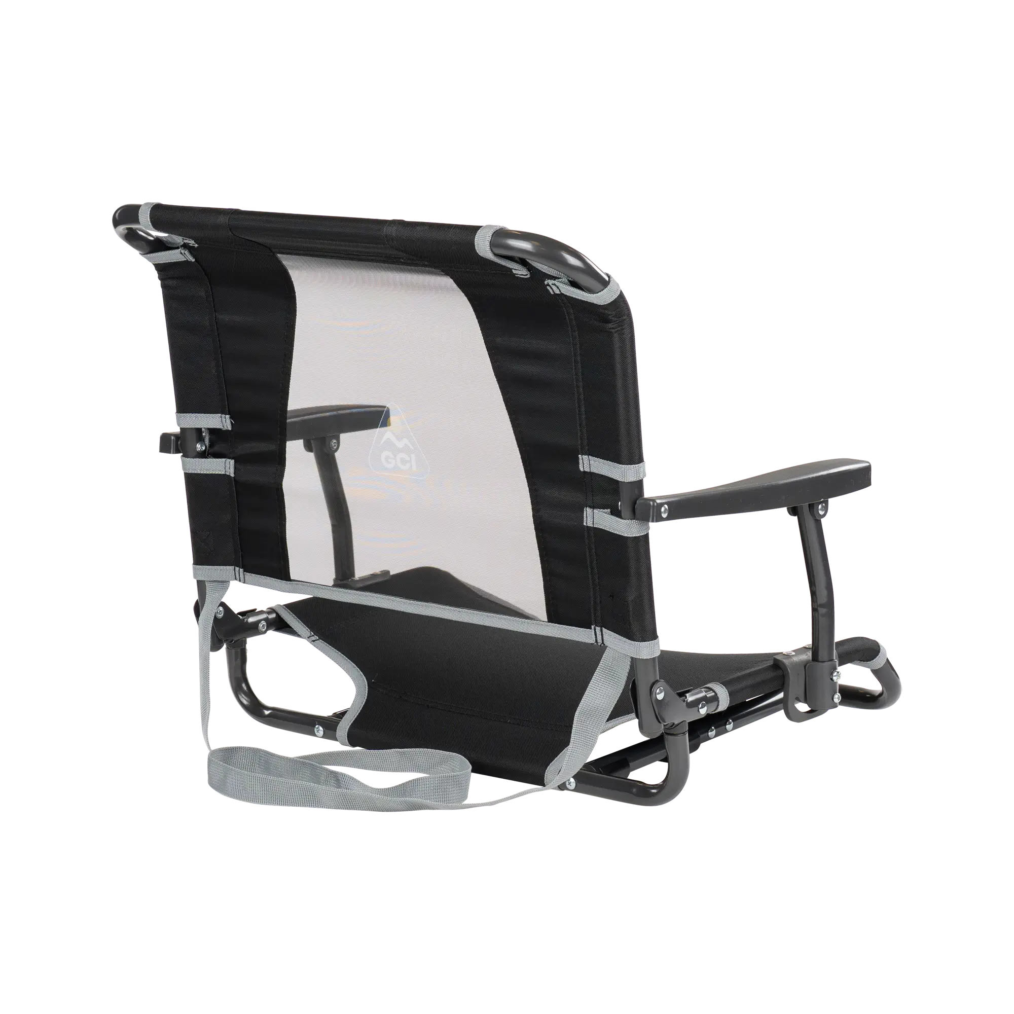 Bleacher-Friendly Big Comfort Stadium Chair with Armrests - Choice 465 - Bleacher-Friendly Stadium Chair with Back Support Detail