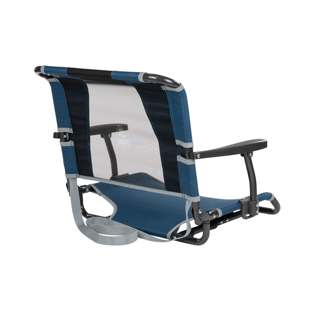Bleacher-Friendly Big Comfort Stadium Chair with Armrests - Choice 465 - Bleacher-Friendly Stadium Chair with Back Support Detail