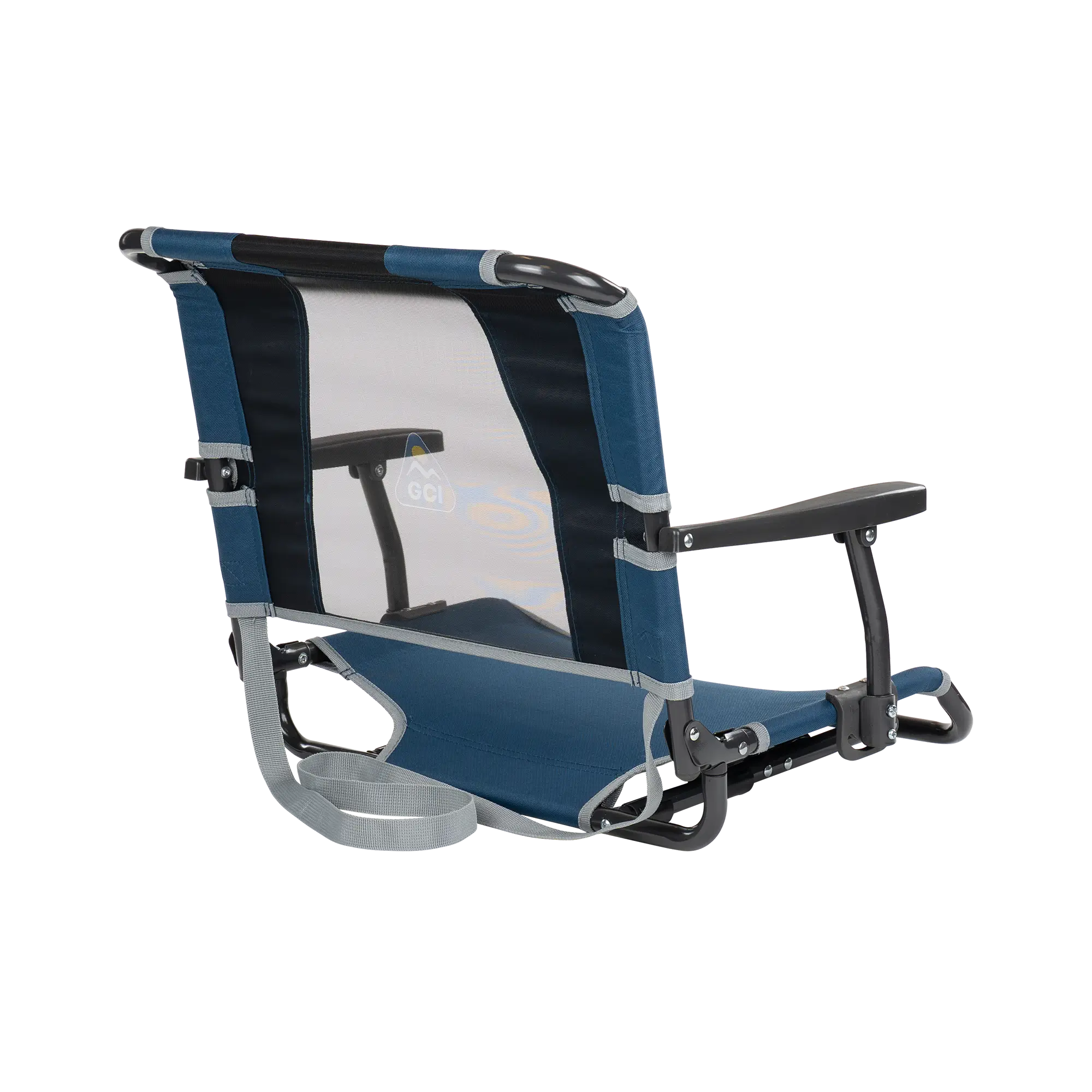 Bleacher-Friendly Big Comfort Stadium Chair with Armrests - Choice 465 - Bleacher-Friendly Stadium Chair with Back Support Detail
