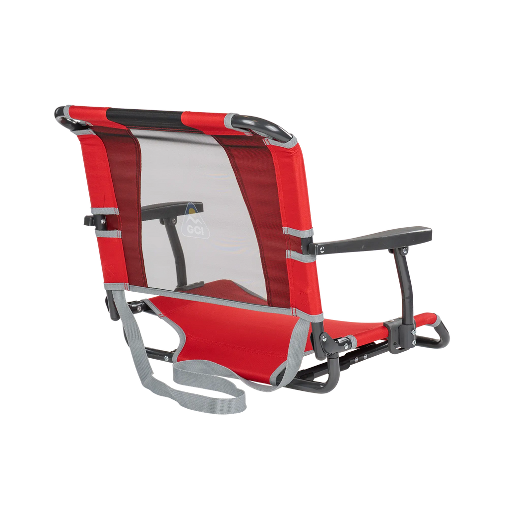 Bleacher-Friendly Big Comfort Stadium Chair with Armrests - Choice 465 - Bleacher-Friendly Stadium Chair with Back Support Detail