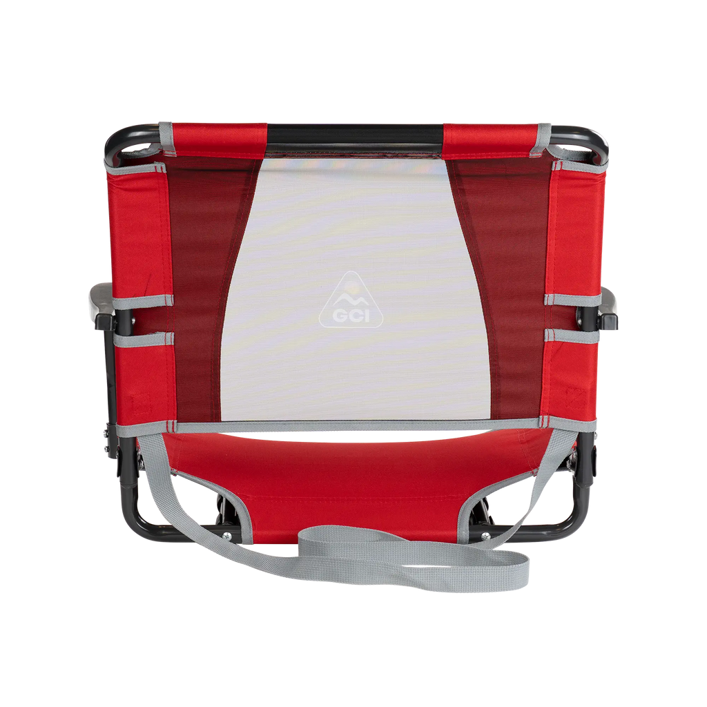 Bleacher-Friendly Big Comfort Stadium Chair with Armrests - Choice 465 - Bleacher-Friendly Stadium Chair with Back Support Detail