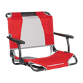 Bleacher-Friendly Big Comfort Stadium Chair with Armrests - Choice 465 - Bleacher-Friendly Stadium Chair with Back Support - Red