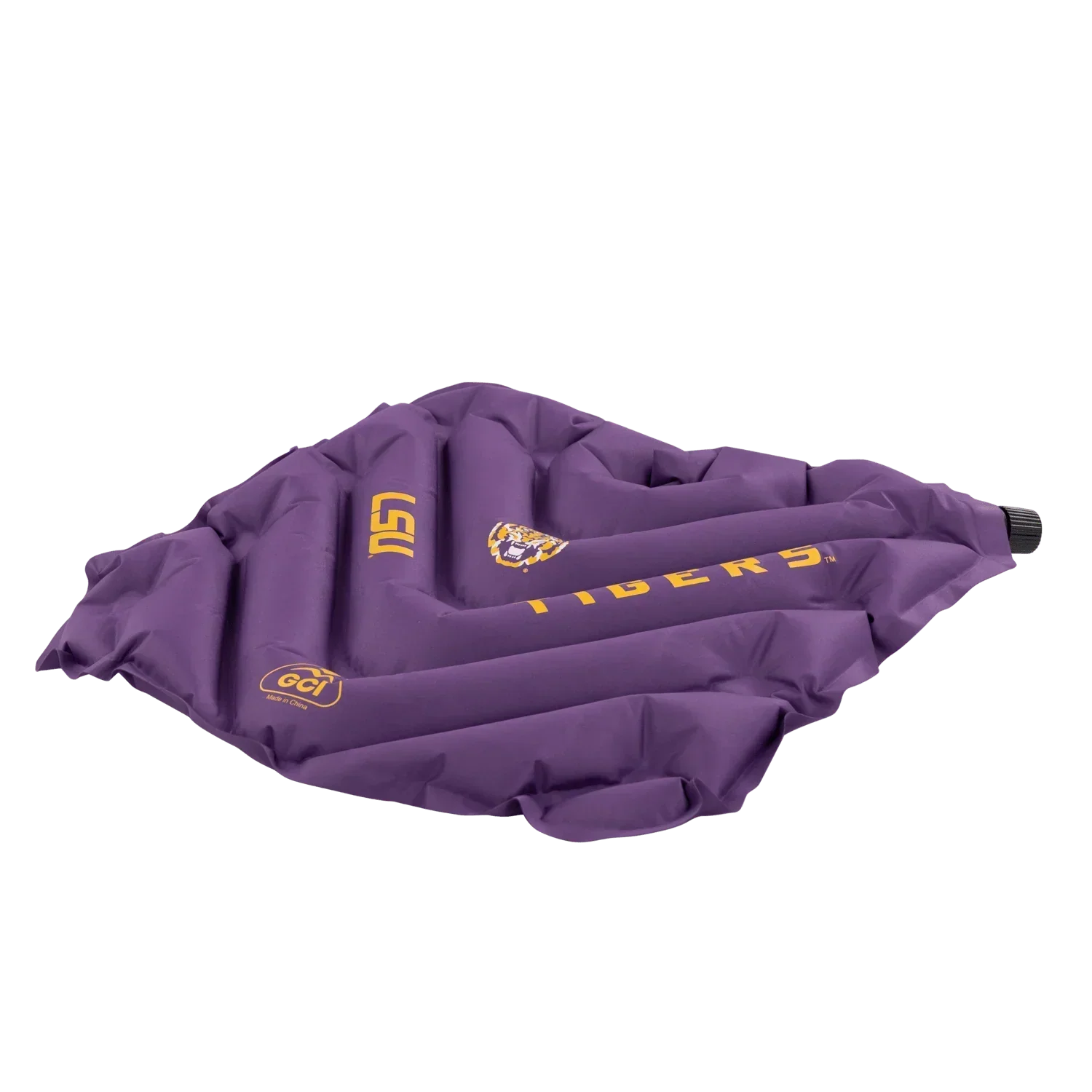 Bleacher-Friendly College V Seat Inflatable Stadium Cushion - LSU Tigers - Choice 762 - Lightweight Folding Bleacher Chair with Cushioning Detail