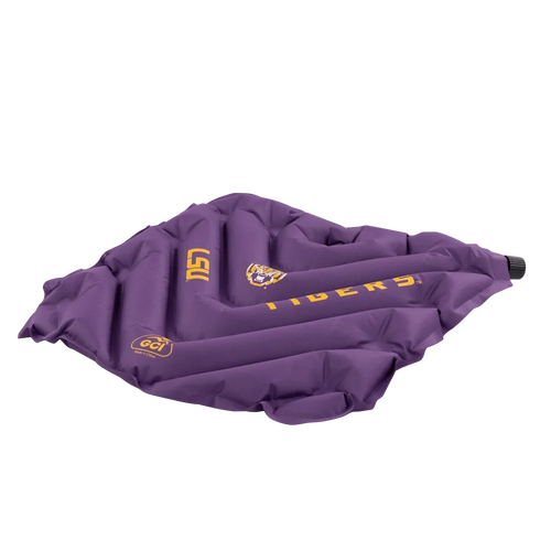 Bleacher-Friendly College V Seat Inflatable Stadium Cushion - LSU Tigers - Choice 762 - Lightweight Folding Bleacher Chair with Cushioning Detail