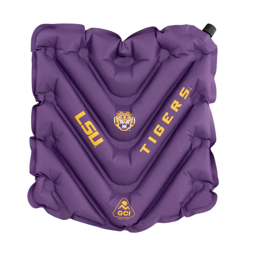 Bleacher-Friendly College V Seat Inflatable Stadium Cushion - LSU Tigers - Choice 762 - Lightweight Folding Bleacher Chair with Cushioning - Default Title
