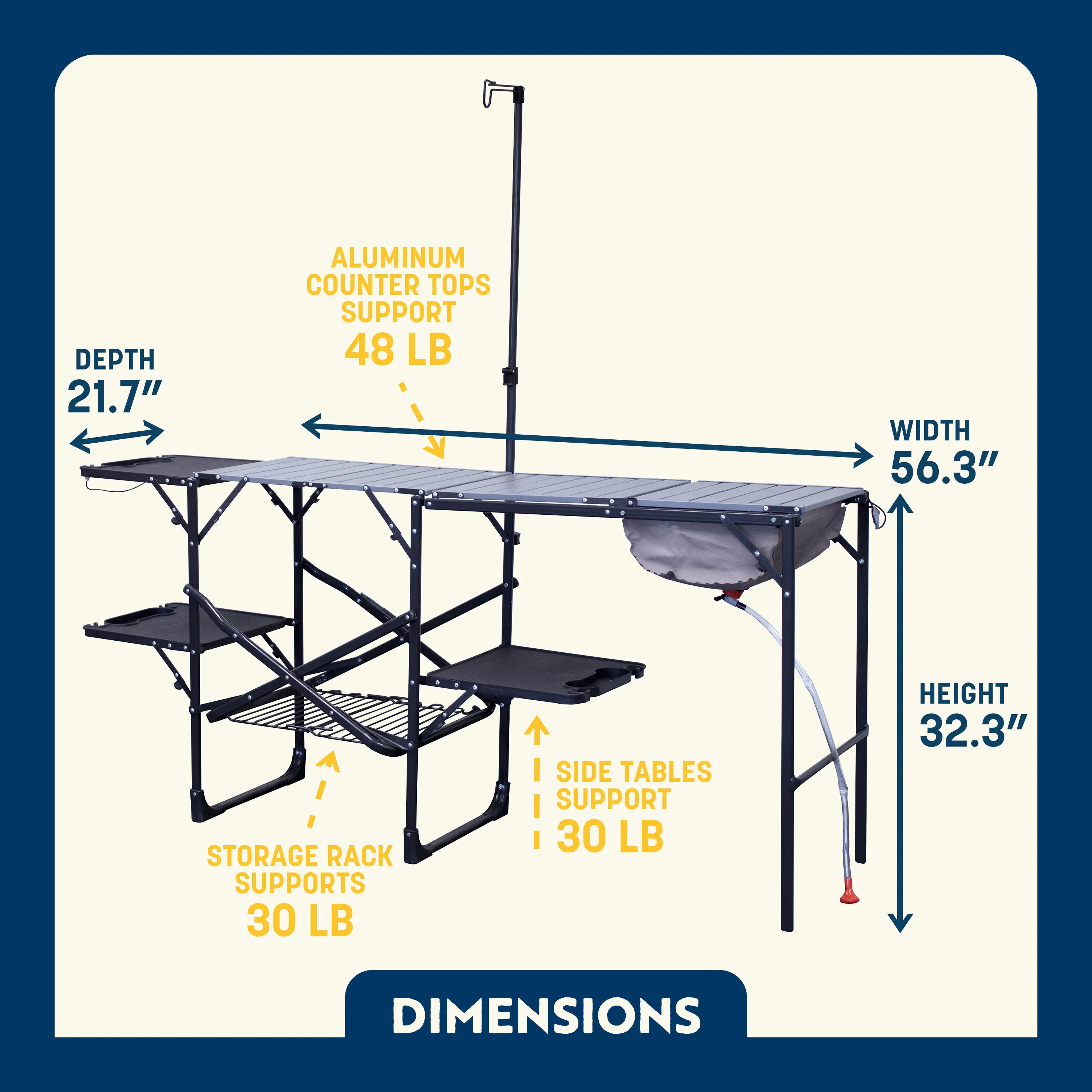 Heavy-Duty Camp Master Cook Station - Choice 171 - Heat-Resistant Over-Fire Grill Rack for Camping Detail