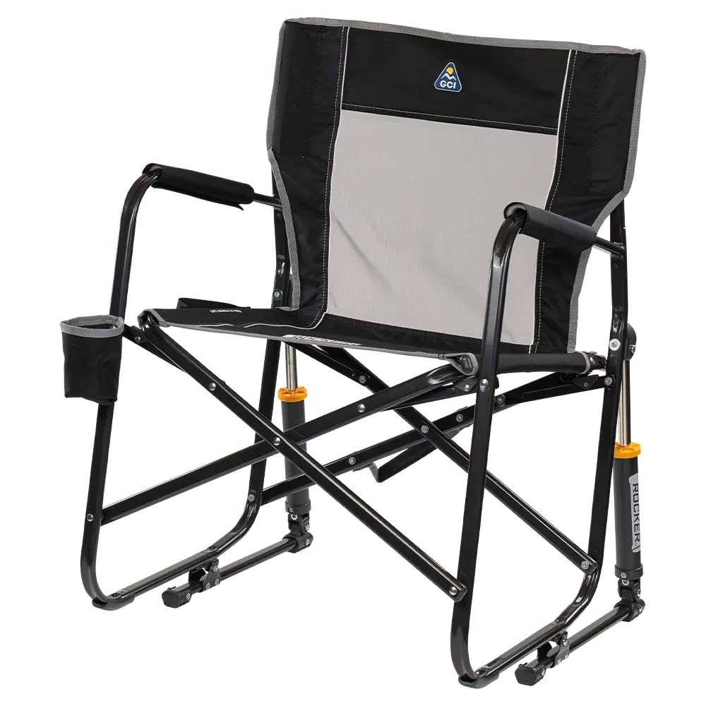 Luxury Camp Freestyle Rocker - Choice 711 - Heavy-Duty Kickback Rocker with Beverage Holder Detail