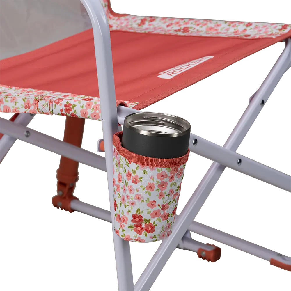 Luxury Camp Freestyle Rocker - Choice 711 - Heavy-Duty Kickback Rocker with Beverage Holder Detail