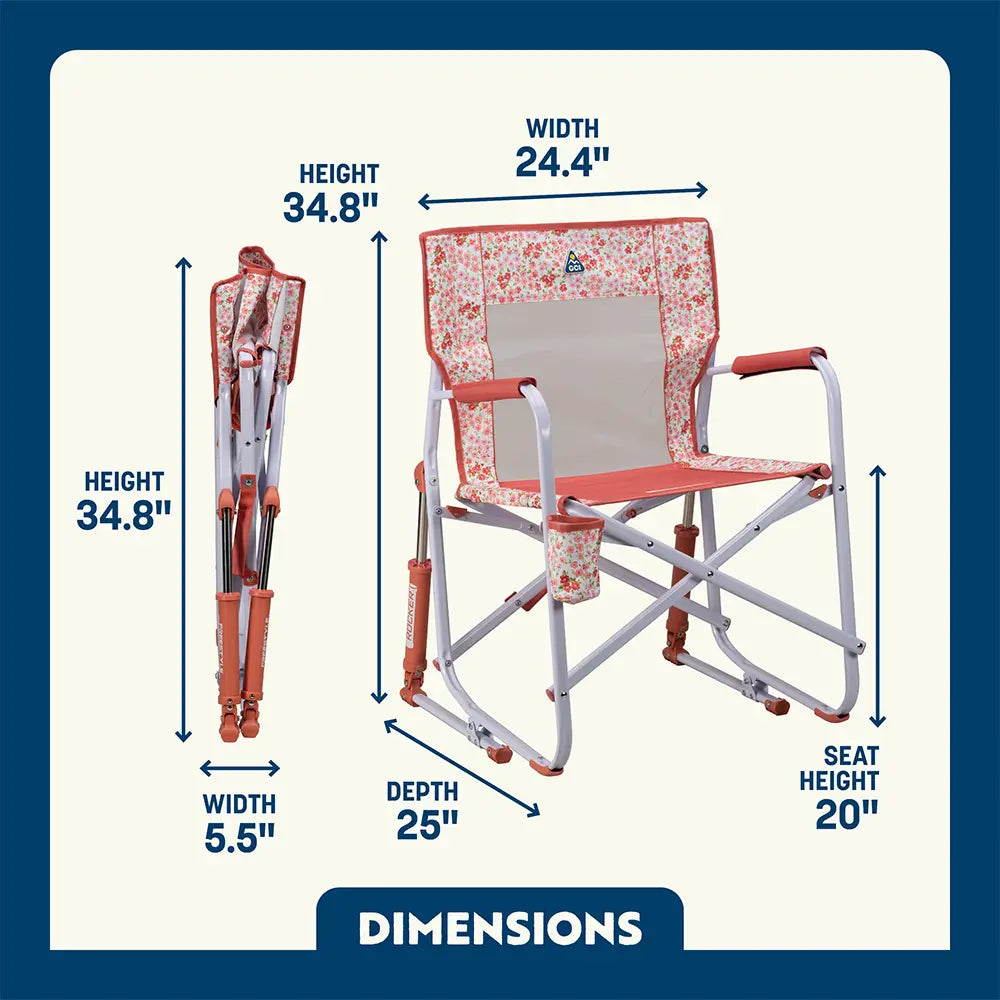 Luxury Camp Freestyle Rocker - Choice 711 - Heavy-Duty Kickback Rocker with Beverage Holder Detail