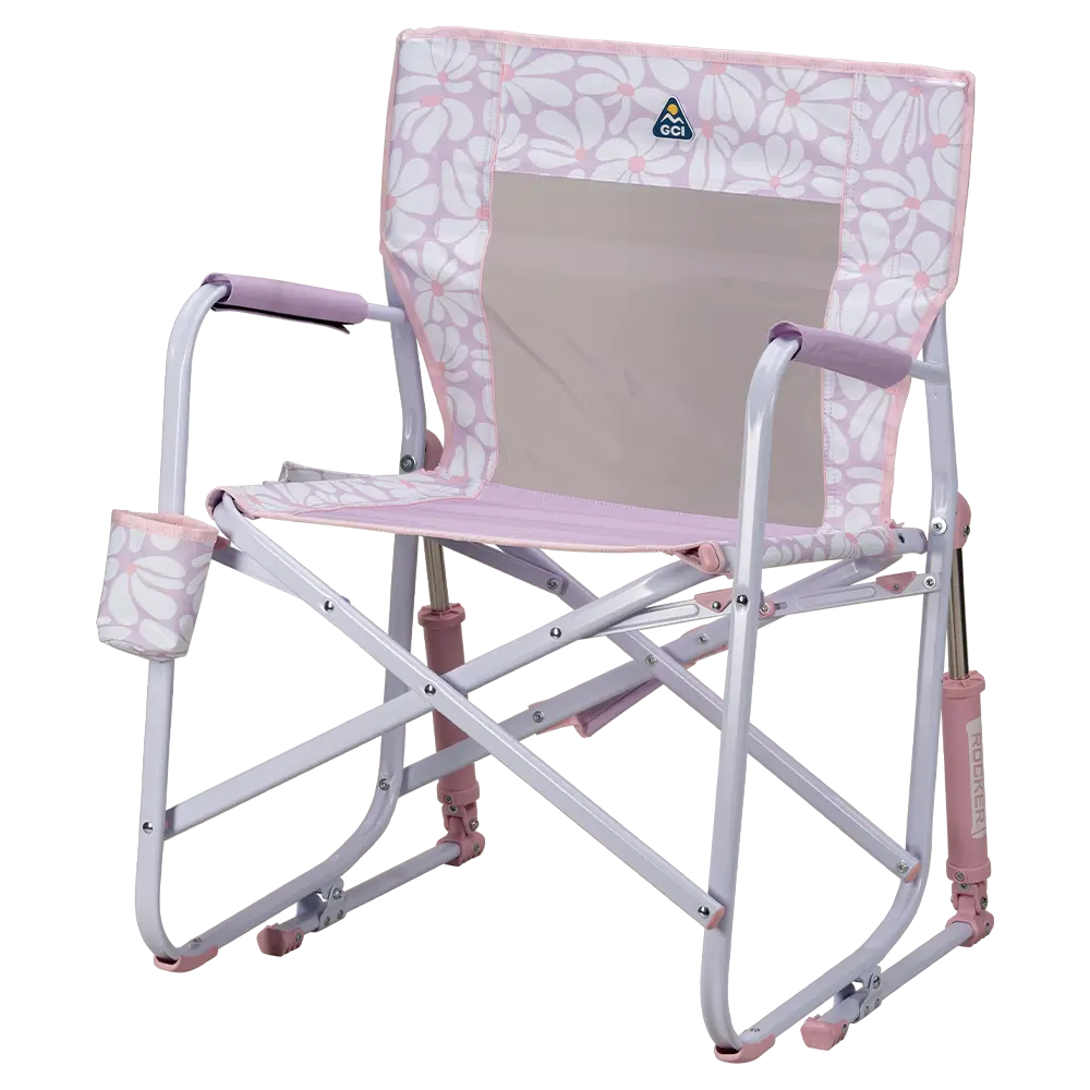 Luxury Camp Freestyle Rocker - Choice 711 - Heavy-Duty Kickback Rocker with Beverage Holder Detail