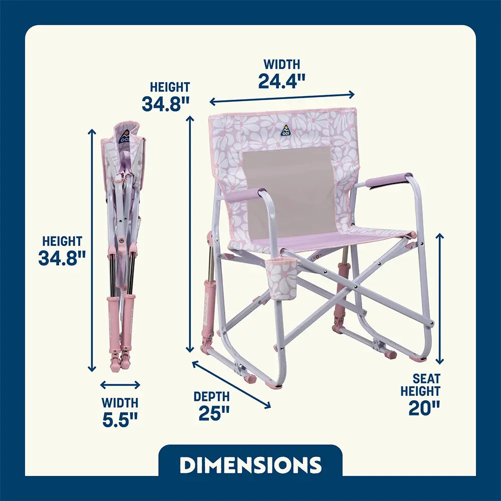 Luxury Camp Freestyle Rocker - Choice 711 - Heavy-Duty Kickback Rocker with Beverage Holder Detail