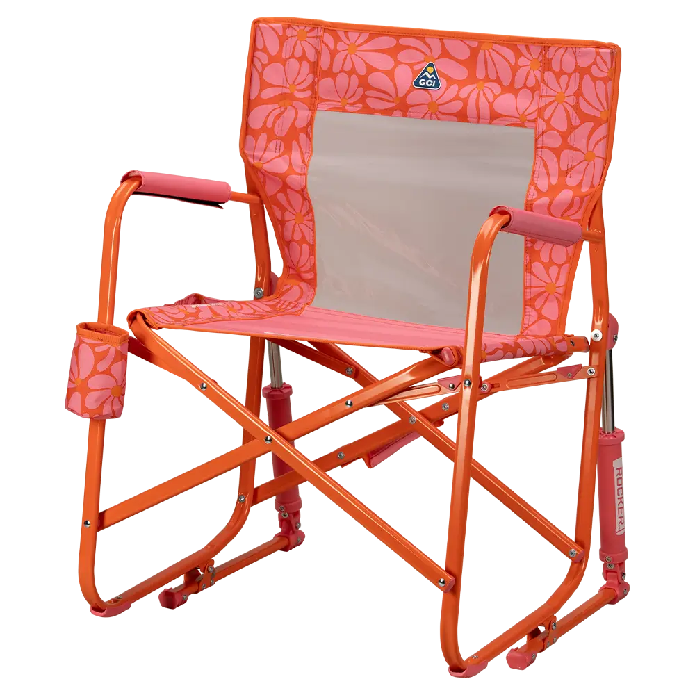 Luxury Camp Freestyle Rocker - Choice 711 - Heavy-Duty Kickback Rocker with Beverage Holder Detail