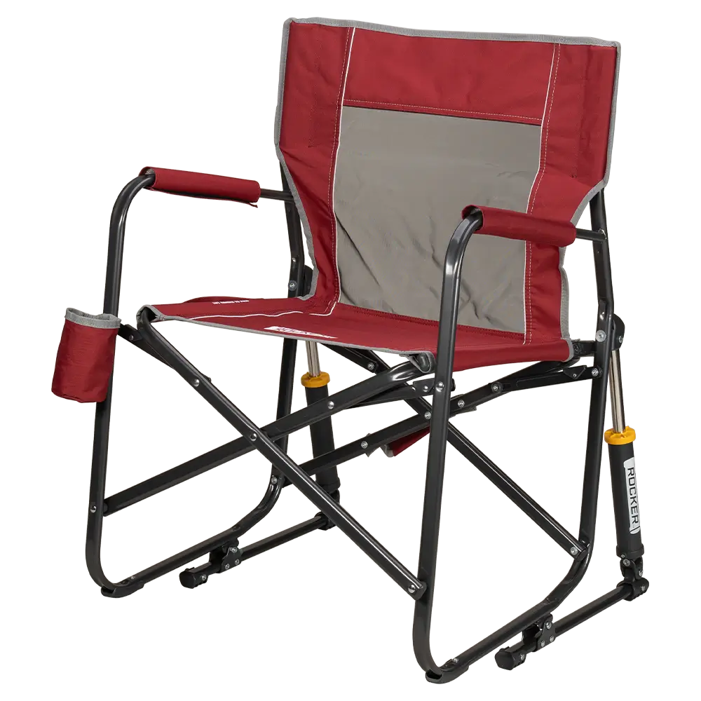 Luxury Camp Freestyle Rocker - Choice 711 - Heavy-Duty Kickback Rocker with Beverage Holder Detail