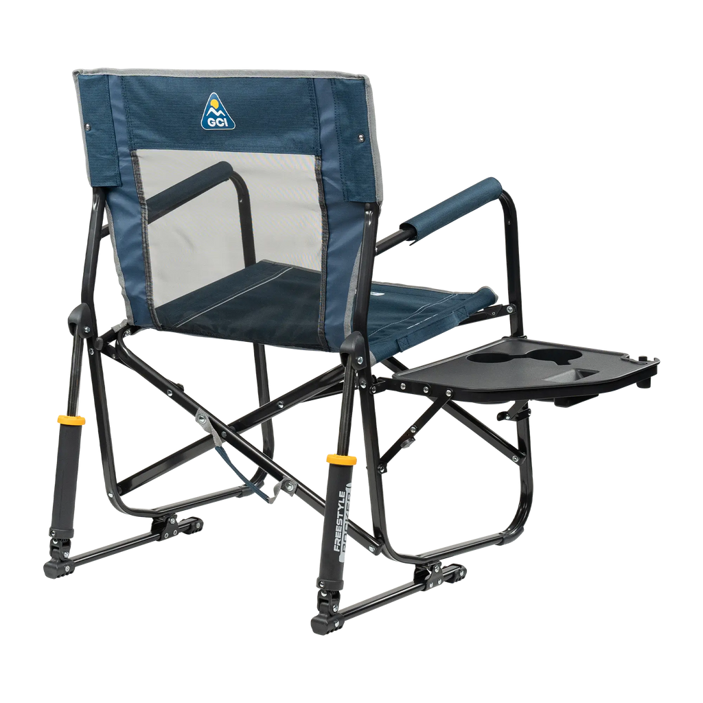 Luxury Camp Freestyle Rocker with Side Table - Choice 853 - Freestyle Rocker Portable Outdoor Folding Chair Detail