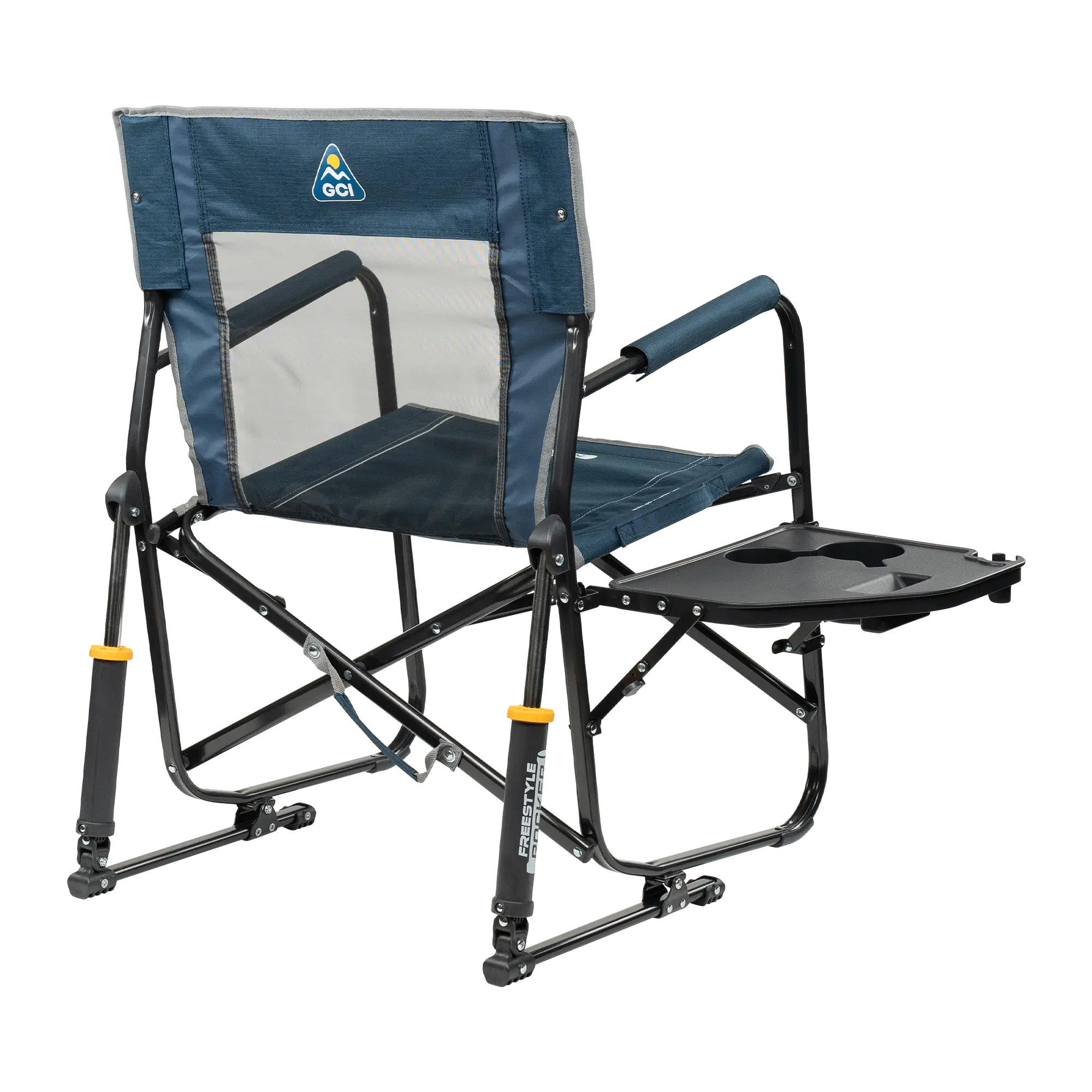 Luxury Camp Freestyle Rocker with Side Table - Choice 853 - Freestyle Rocker Portable Outdoor Folding Chair Detail