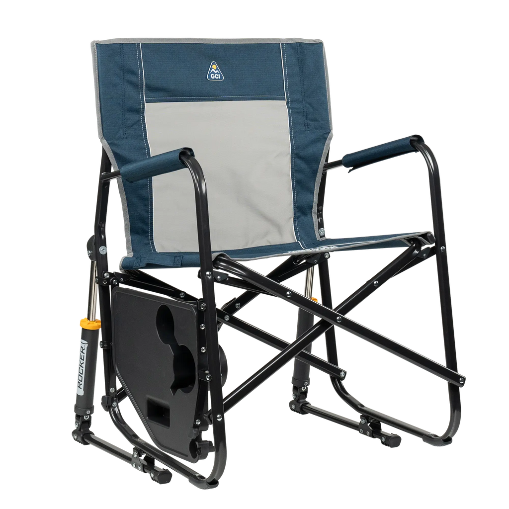 Luxury Camp Freestyle Rocker with Side Table - Choice 853 - Freestyle Rocker Portable Outdoor Folding Chair Detail