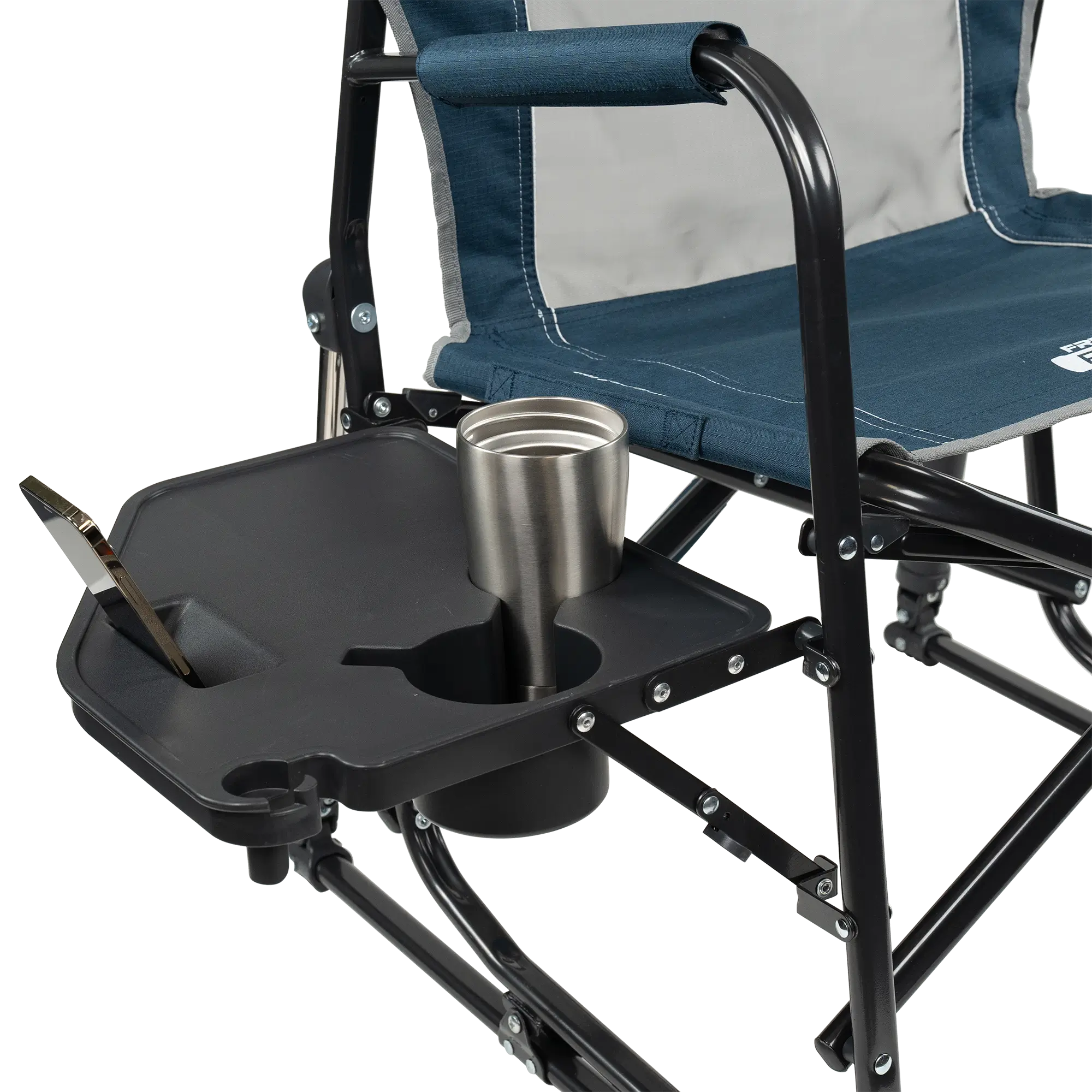 Luxury Camp Freestyle Rocker with Side Table - Choice 853 - Freestyle Rocker Portable Outdoor Folding Chair Detail