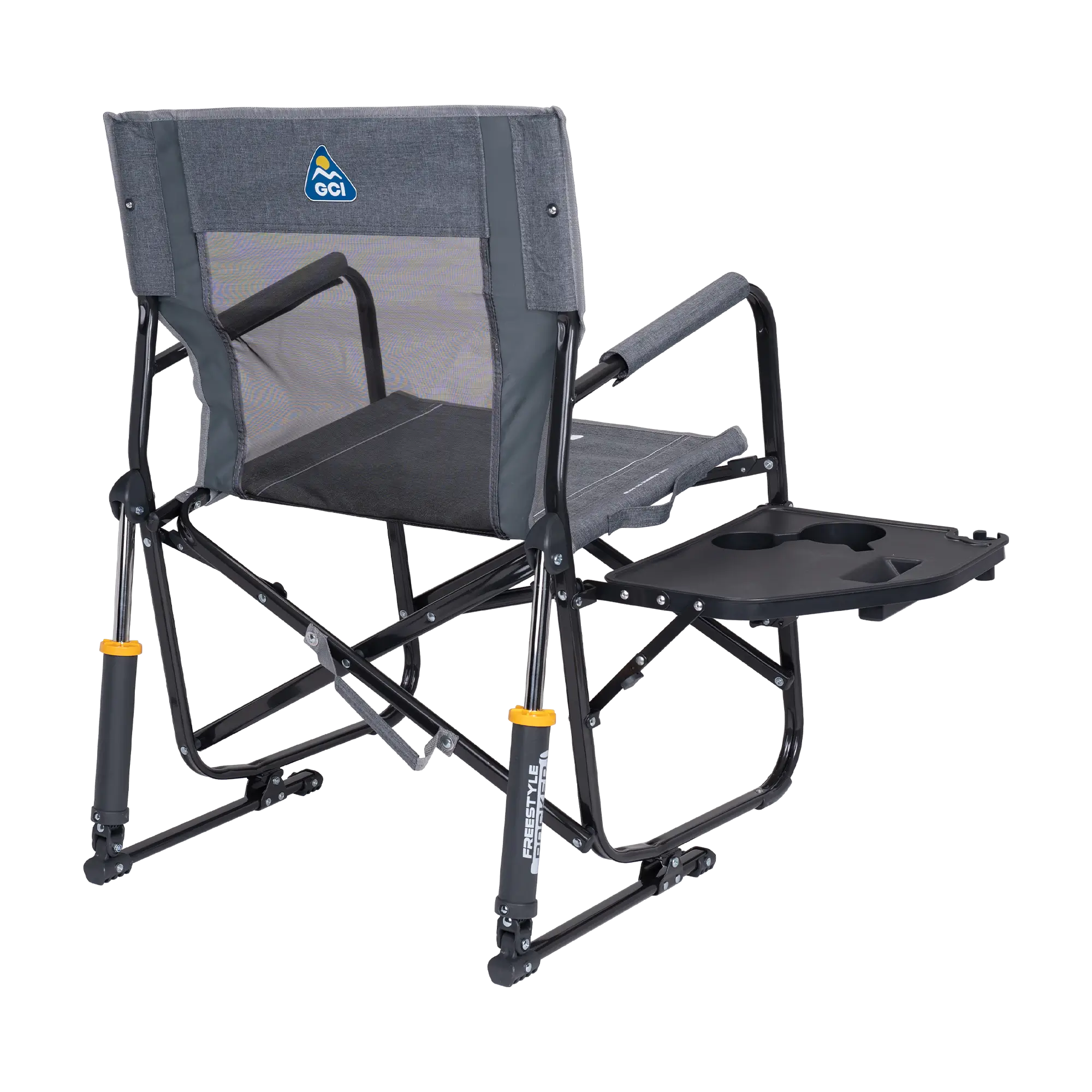 Luxury Camp Freestyle Rocker with Side Table - Choice 853 - Freestyle Rocker Portable Outdoor Folding Chair Detail