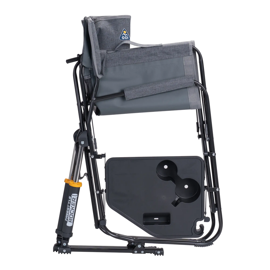 Luxury Camp Freestyle Rocker with Side Table - Choice 853 - Freestyle Rocker Portable Outdoor Folding Chair Detail