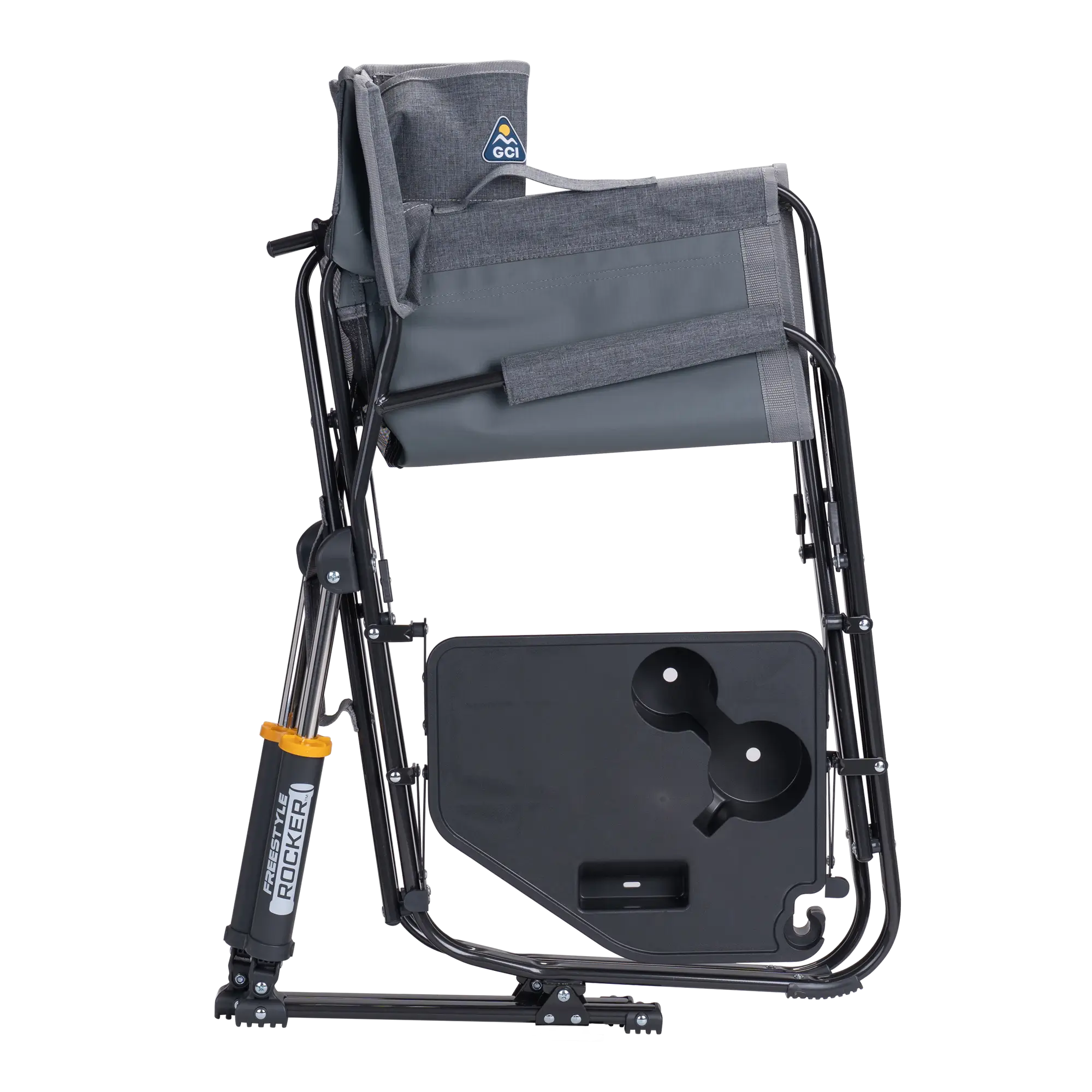 Luxury Camp Freestyle Rocker with Side Table - Choice 853 - Freestyle Rocker Portable Outdoor Folding Chair Detail