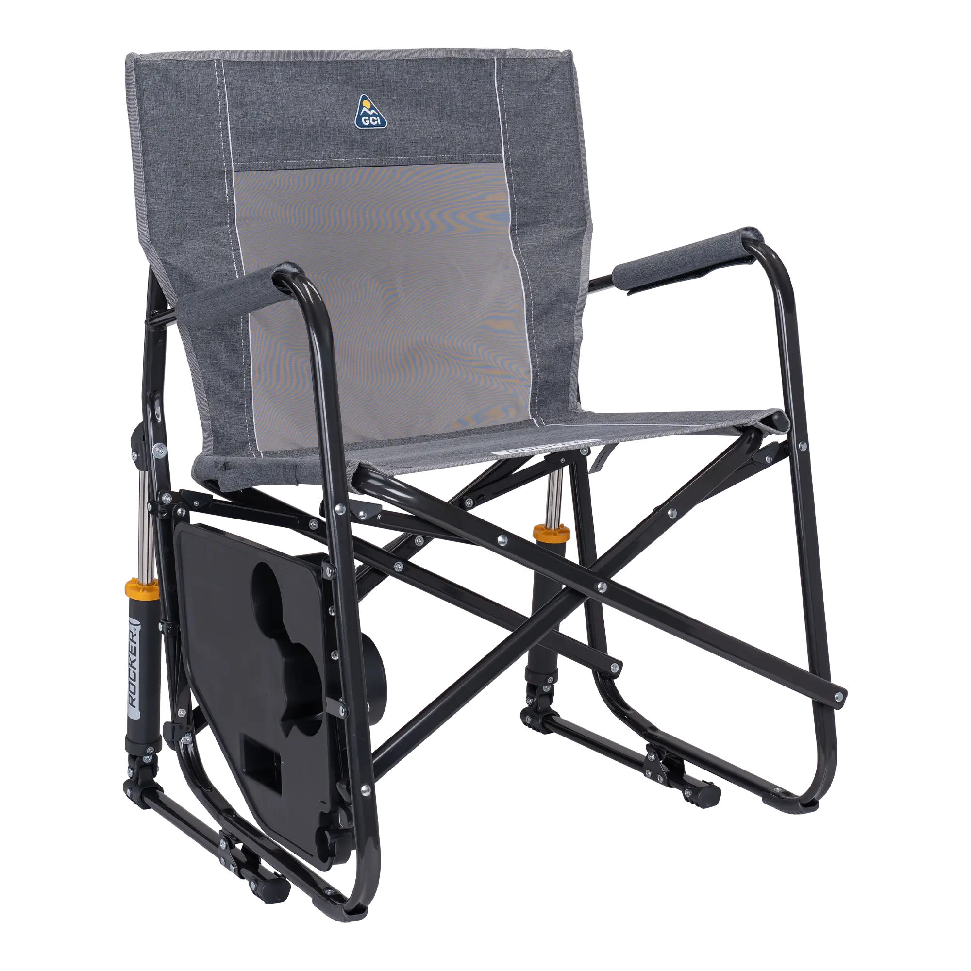 Luxury Camp Freestyle Rocker with Side Table - Choice 853 - Freestyle Rocker Portable Outdoor Folding Chair Detail