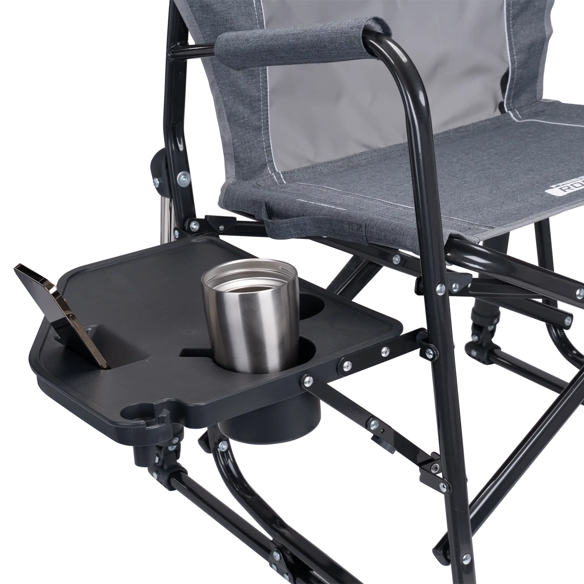 Luxury Camp Freestyle Rocker with Side Table - Choice 853 - Freestyle Rocker Portable Outdoor Folding Chair Detail