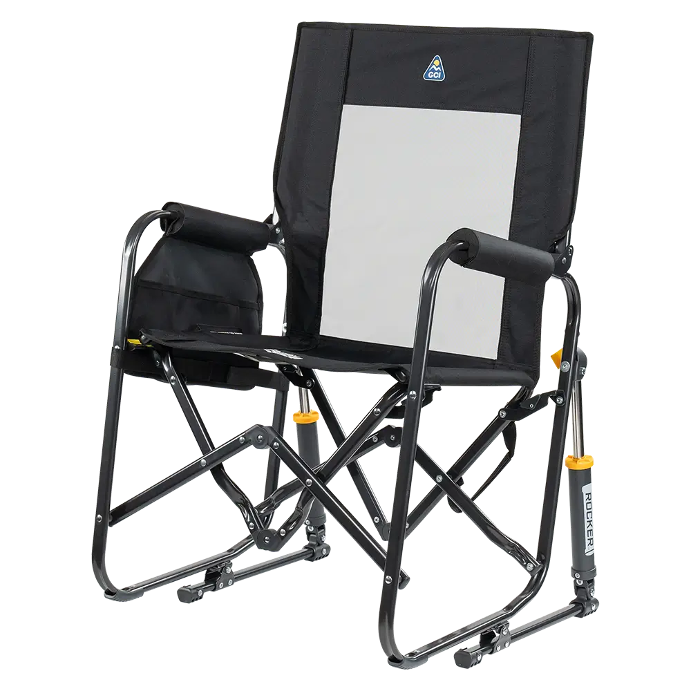 Premium All-Weather Stowaway Rocker - Choice 794 - Patented Spring-Action Rocking Chair for Camping Detail