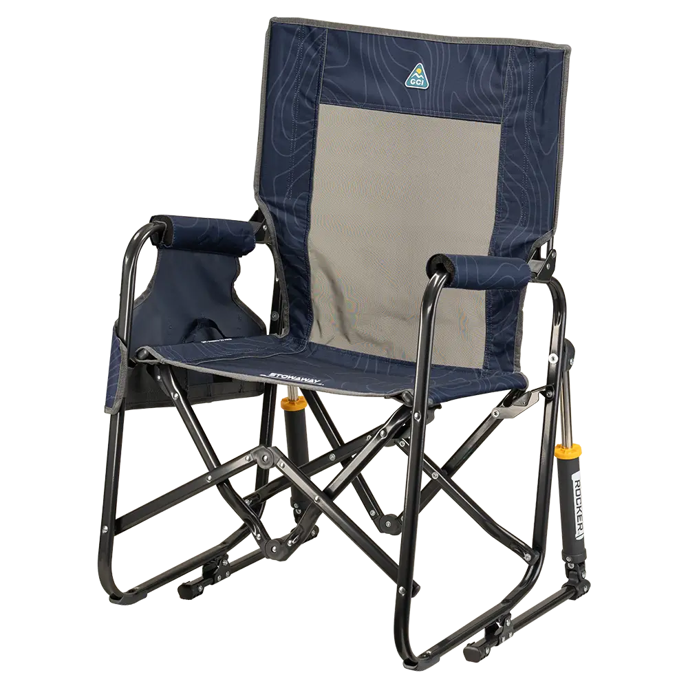 Premium All-Weather Stowaway Rocker - Choice 794 - Patented Spring-Action Rocking Chair for Camping Detail