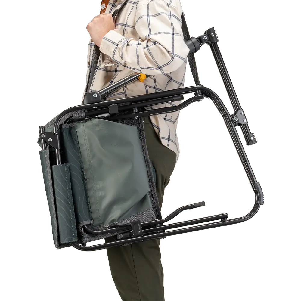 Premium All-Weather Stowaway Rocker - Choice 794 - Patented Spring-Action Rocking Chair for Camping Detail