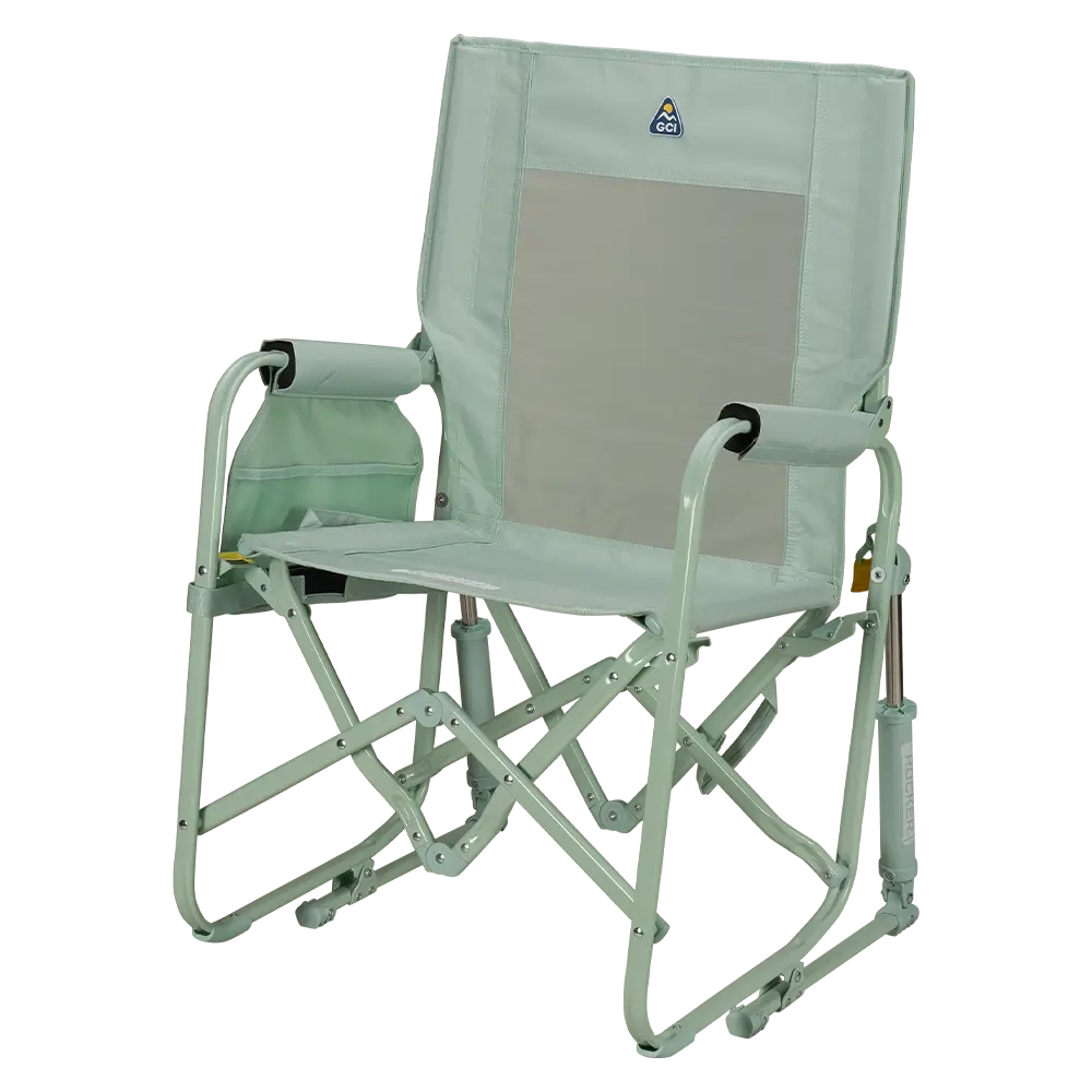 Premium All-Weather Stowaway Rocker - Choice 794 - Patented Spring-Action Rocking Chair for Camping Detail