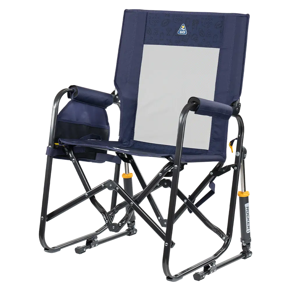 Premium All-Weather Stowaway Rocker - Choice 794 - Patented Spring-Action Rocking Chair for Camping Detail