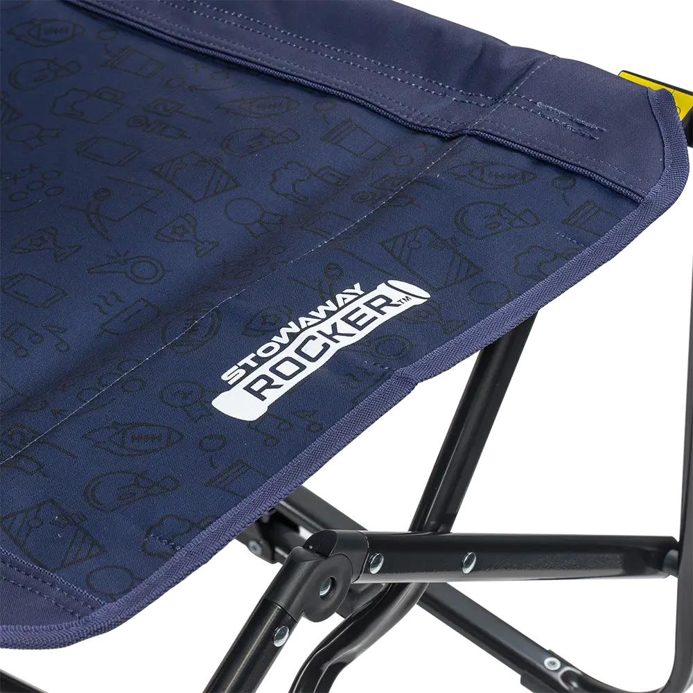 Premium All-Weather Stowaway Rocker - Choice 794 - Patented Spring-Action Rocking Chair for Camping Detail
