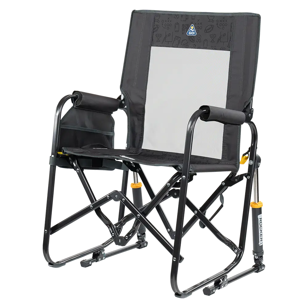 Premium All-Weather Stowaway Rocker - Choice 794 - Patented Spring-Action Rocking Chair for Camping Detail