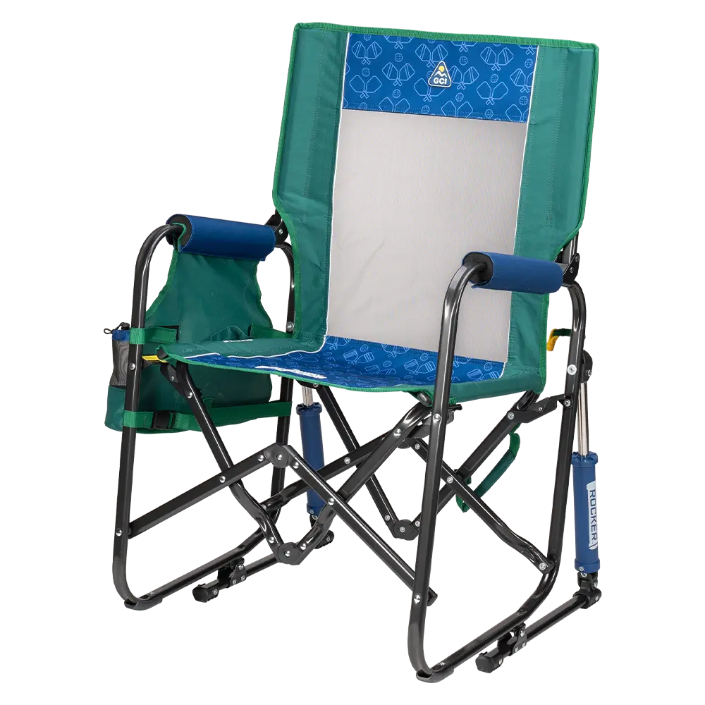 Premium All-Weather Stowaway Rocker - Choice 794 - Patented Spring-Action Rocking Chair for Camping Detail