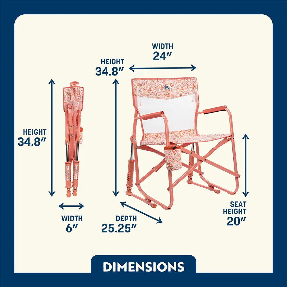 Patented Spring-Action Freestyle Rocker Elite - Choice 460 - Freestyle Rocker Portable Outdoor Folding Chair Detail