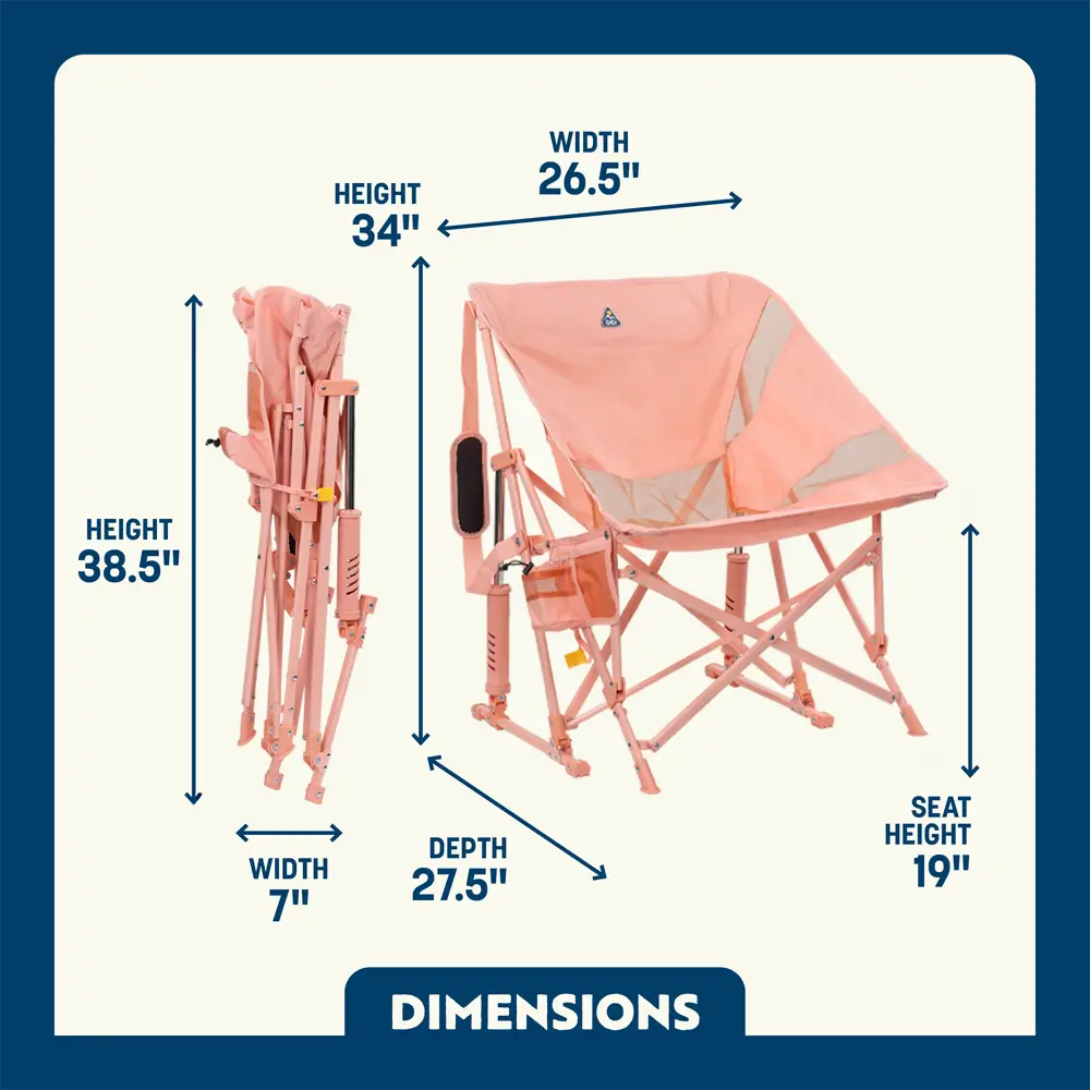 Patented Spring-Action Pod Rocker Elite - Choice 832 - RoadTrip Rocker Smooth Motion Camp Chair Detail