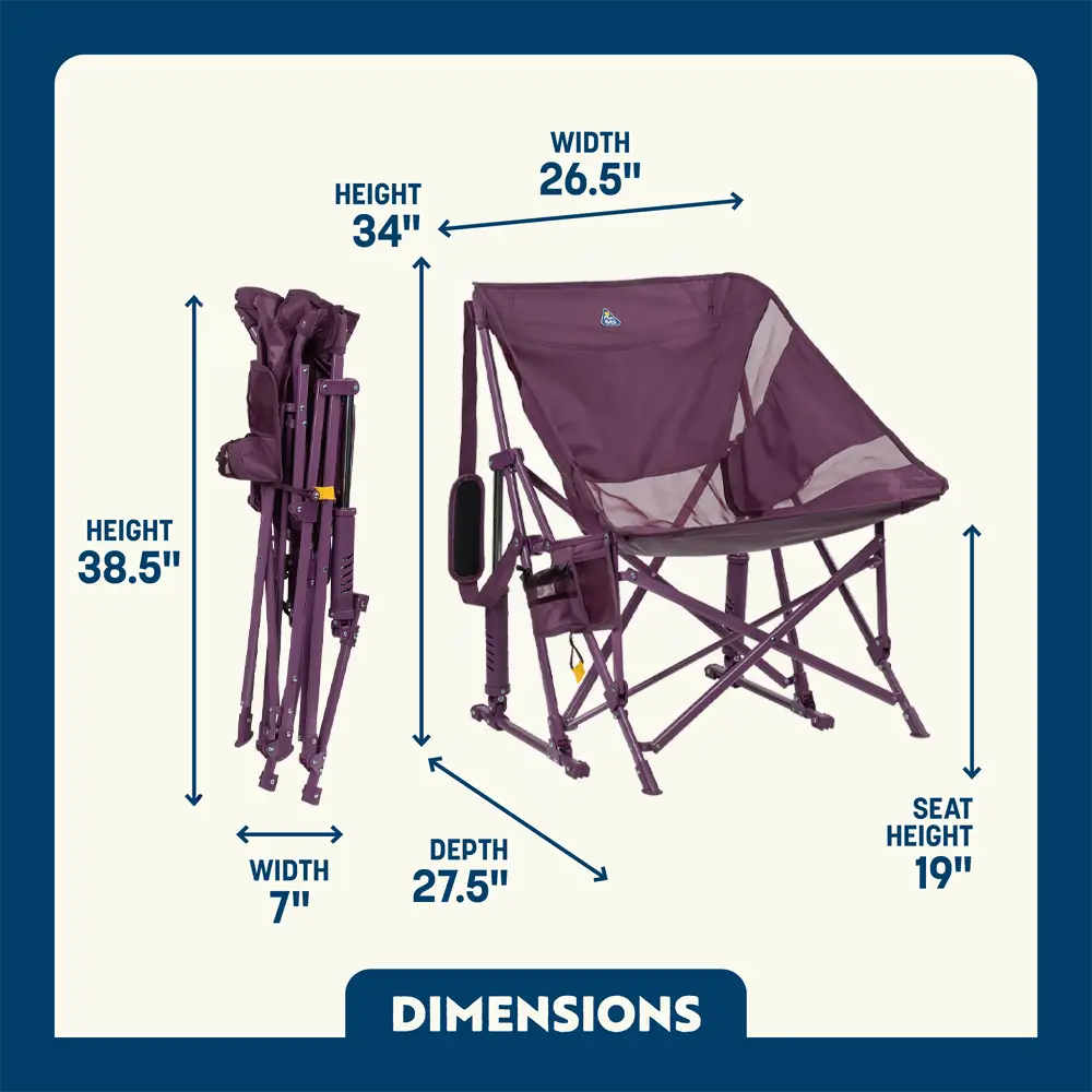 Patented Spring-Action Pod Rocker Elite - Choice 832 - RoadTrip Rocker Smooth Motion Camp Chair Detail