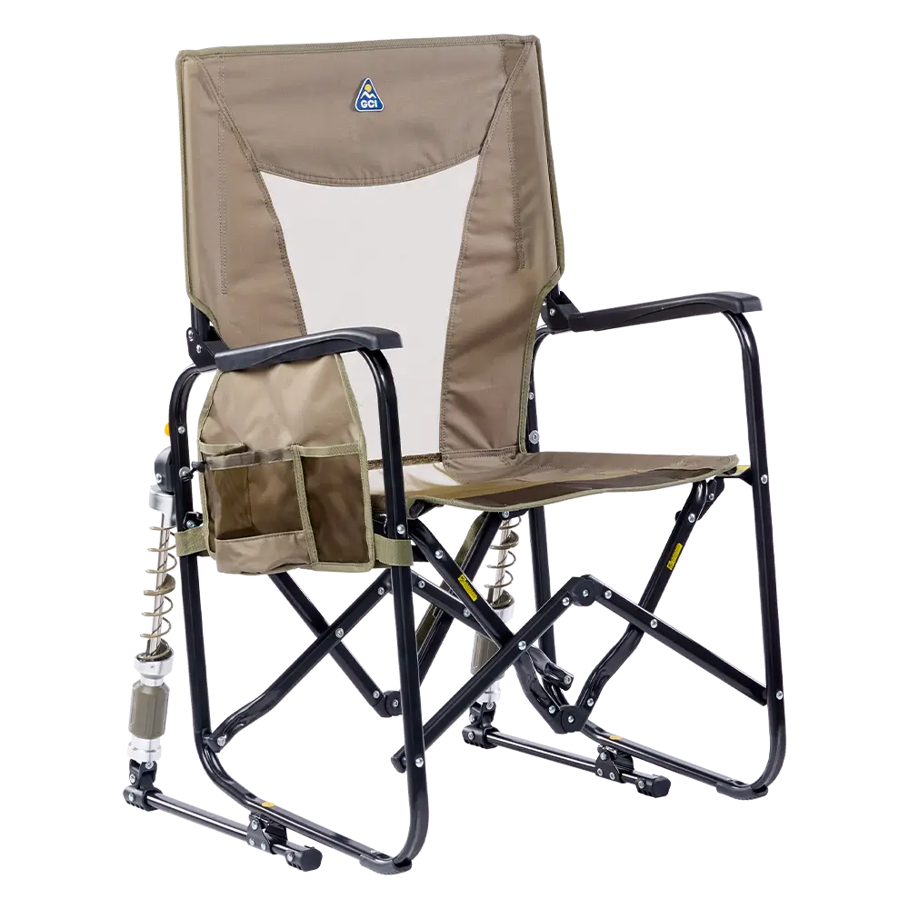 Smooth Motion Adjustable Rocker - Choice 573 - Freestyle Rocker Portable Outdoor Folding Chair - Aged Fatigue