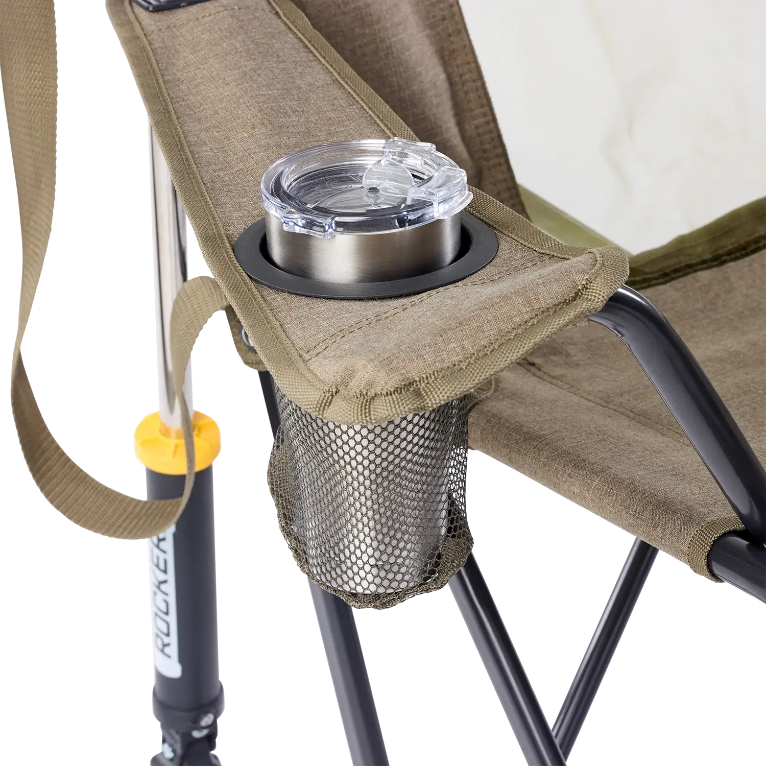Heavy-Duty Freestyle Comfort Pro Rocker XL - Choice 107 - Heavy-Duty Kickback Rocker with Beverage Holder Detail