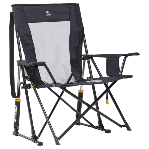 Heavy-Duty Freestyle Comfort Pro Rocker XL - Choice 107 - Heavy-Duty Kickback Rocker with Beverage Holder - Heathered Charcoal