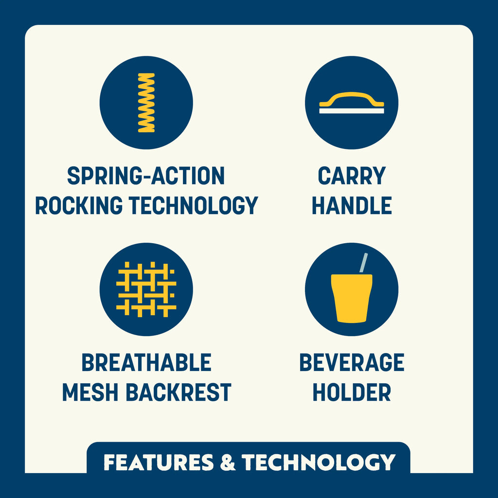 Luxury Camp Beach Rocker - Choice 712 - Freestyle Rocker Portable Outdoor Folding Chair Detail