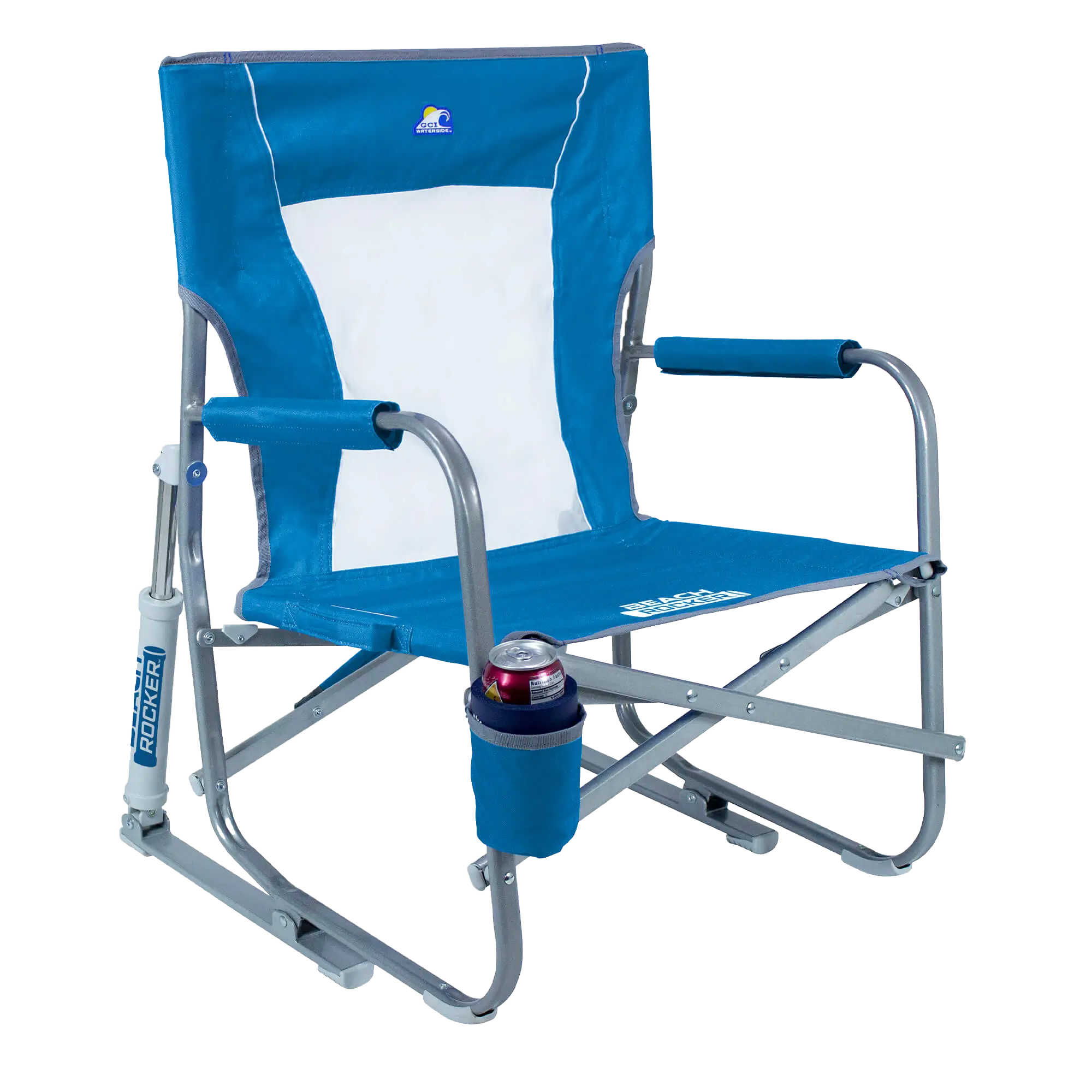 Patented Spring-Action Beach Rocker Bundle - Choice 773 - RoadTrip Rocker Smooth Motion Camp Chair Detail