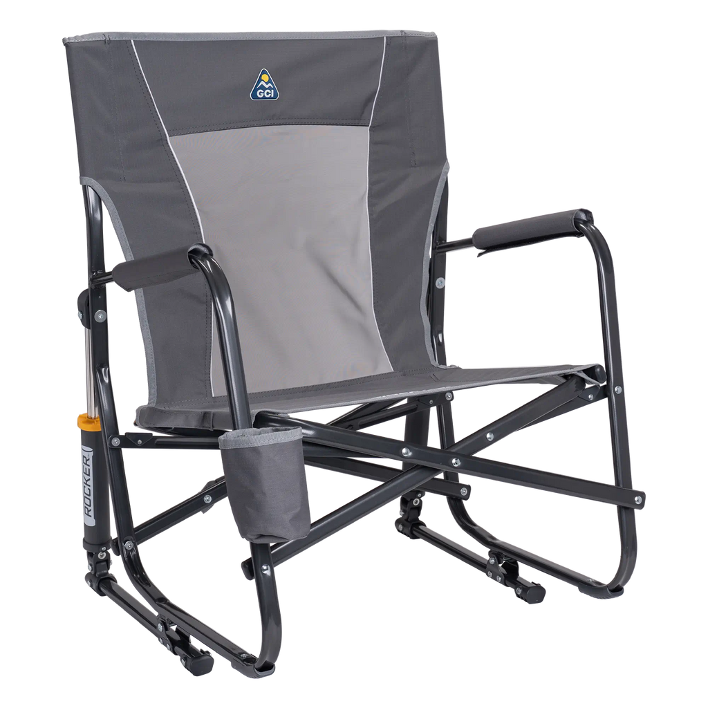 Heavy-Duty Freestyle FirePit Rocker - Choice 737 - RoadTrip Rocker Smooth Motion Camp Chair - Pewter