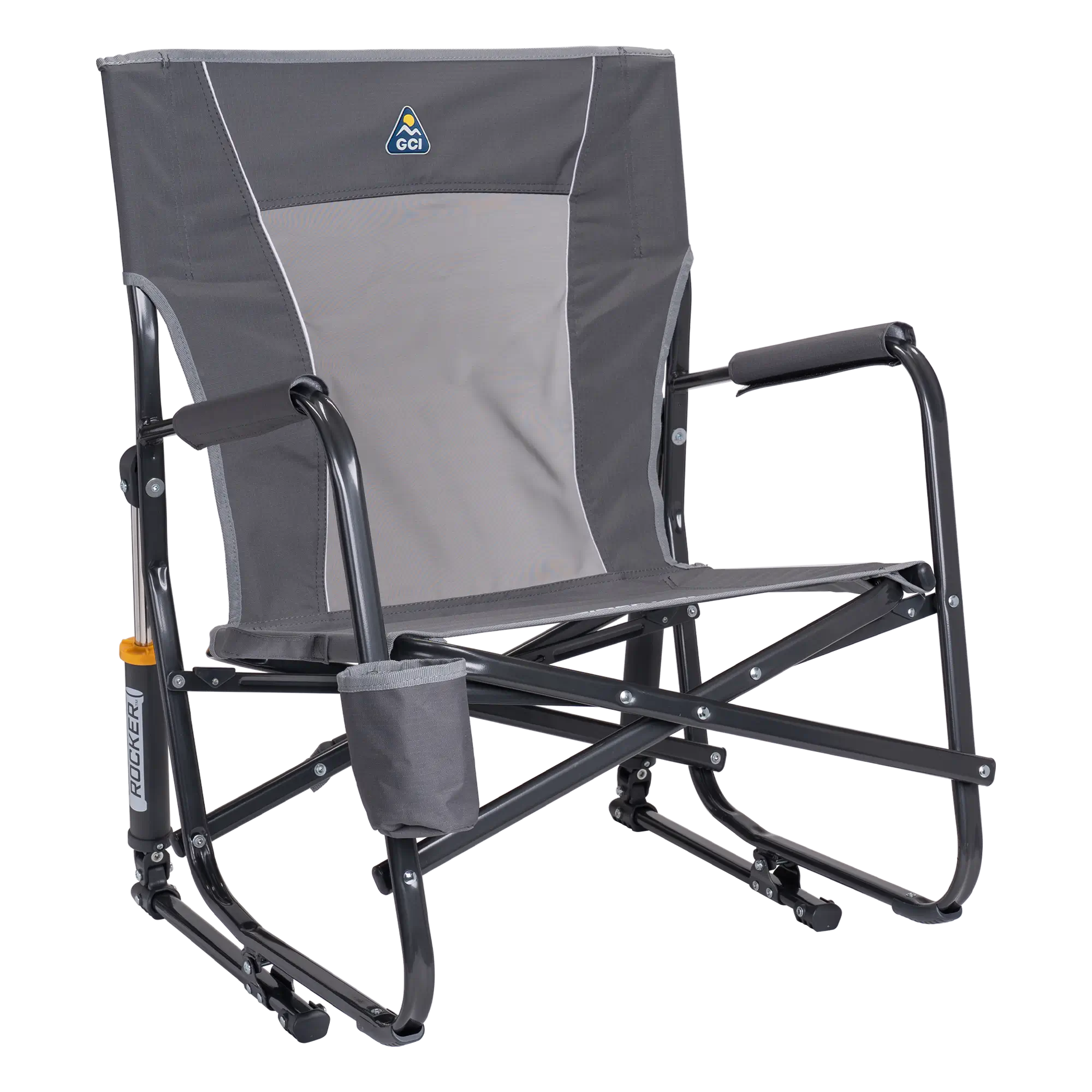 Heavy-Duty Freestyle FirePit Rocker - Choice 737 - RoadTrip Rocker Smooth Motion Camp Chair - Pewter