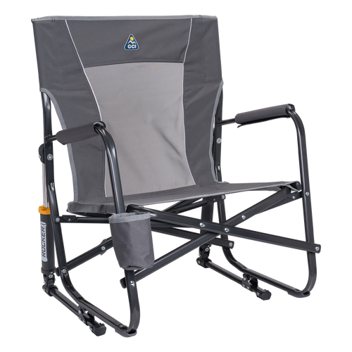 Heavy-Duty Freestyle FirePit Rocker - Choice 737 - RoadTrip Rocker Smooth Motion Camp Chair - Pewter