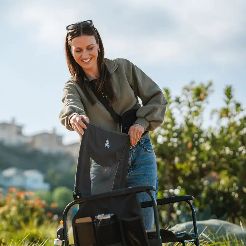 Smooth Motion Adjustable Rocker - Choice 573 - Freestyle Rocker Portable Outdoor Folding Chair Detail