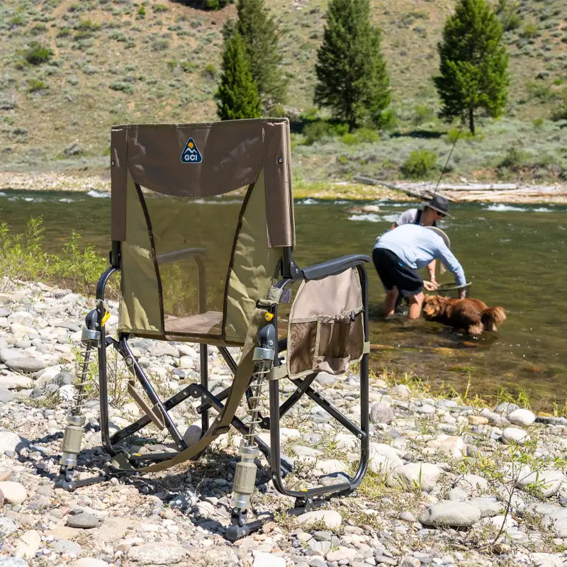 Smooth Motion Adjustable Rocker - Choice 573 - Freestyle Rocker Portable Outdoor Folding Chair Detail