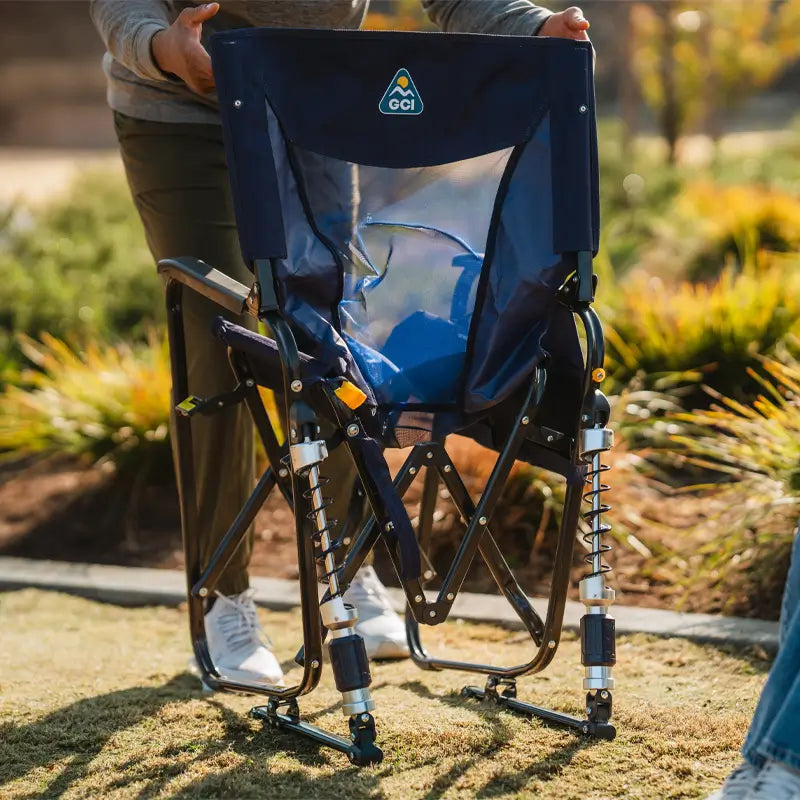 Smooth Motion Adjustable Rocker - Choice 573 - Freestyle Rocker Portable Outdoor Folding Chair Detail