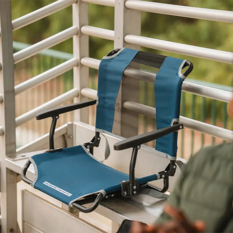Bleacher-Friendly Big Comfort Stadium Chair with Armrests - Choice 465 - Bleacher-Friendly Stadium Chair with Back Support Detail